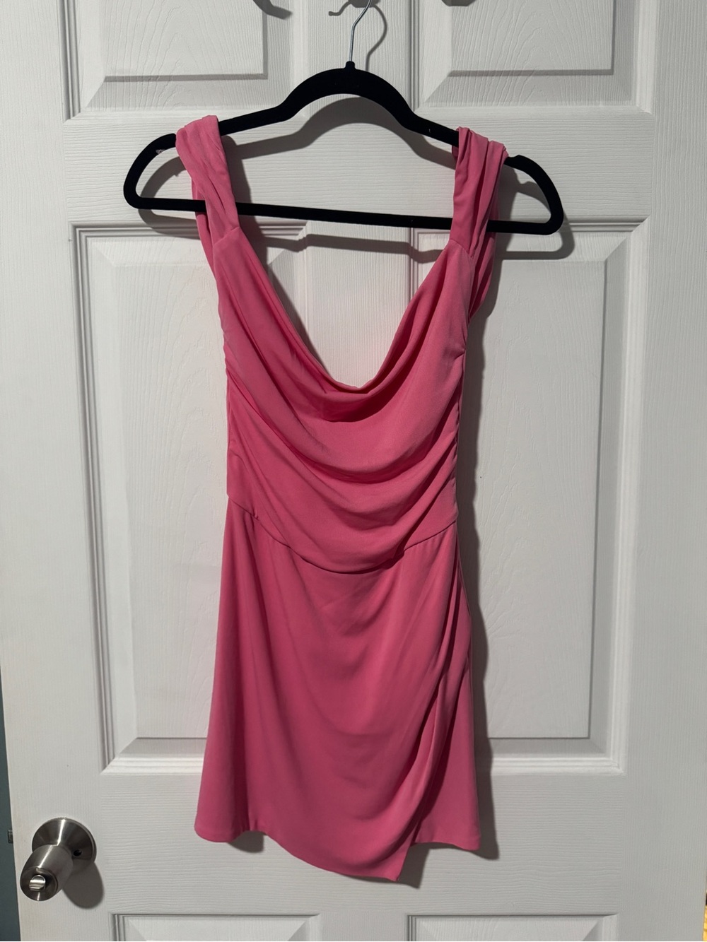 Tiger Mist Pink Cowl Neck Mini Dress